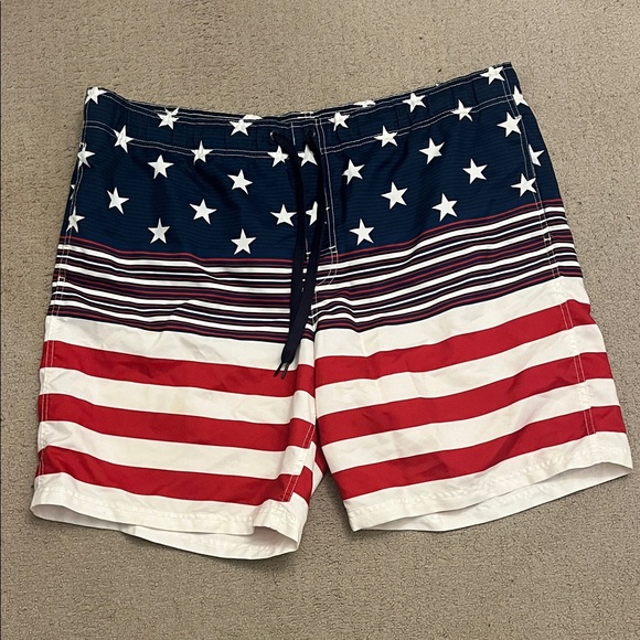 Faded Glory Other - American flag swim trunks